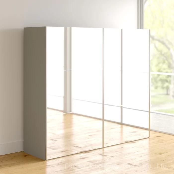 European Design Contemporary Bedroom Big Size MDF Mirror Sliding Door Robe (HF-WB13)