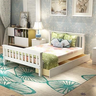 Wood Platform Bed Twin Bed Frame Bunk Bed with Headboard