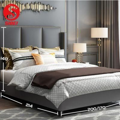 High Quality Super King Size Soft Metal Wooden Beds Frame Bedroom Furniture Supplier