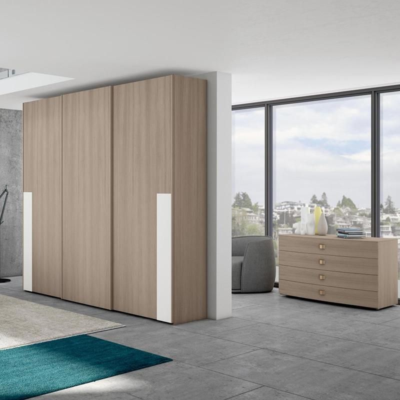 20maa002 Home Furnitue 5 Piece Bedroom Furniture Set with King Bed Night Stand Dresser Wardrobe