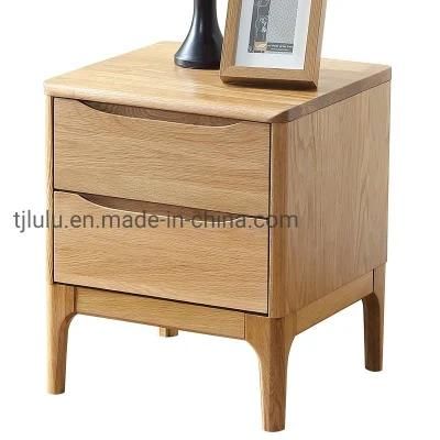 Modern Solid Wood Living Room Wooden Small Storage Cabinet Bedside Bedroom Nightstand with Drawer