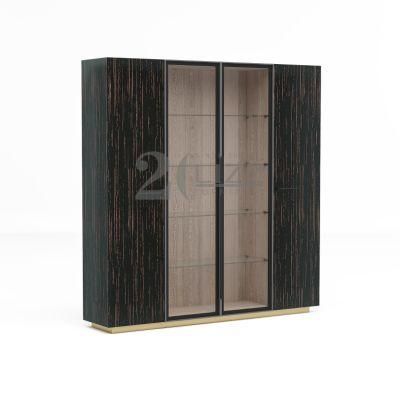OEM ODM High Quality Wood Home Bedroom Furniture Modern Luxury Bedroom Wardrobe with Glass