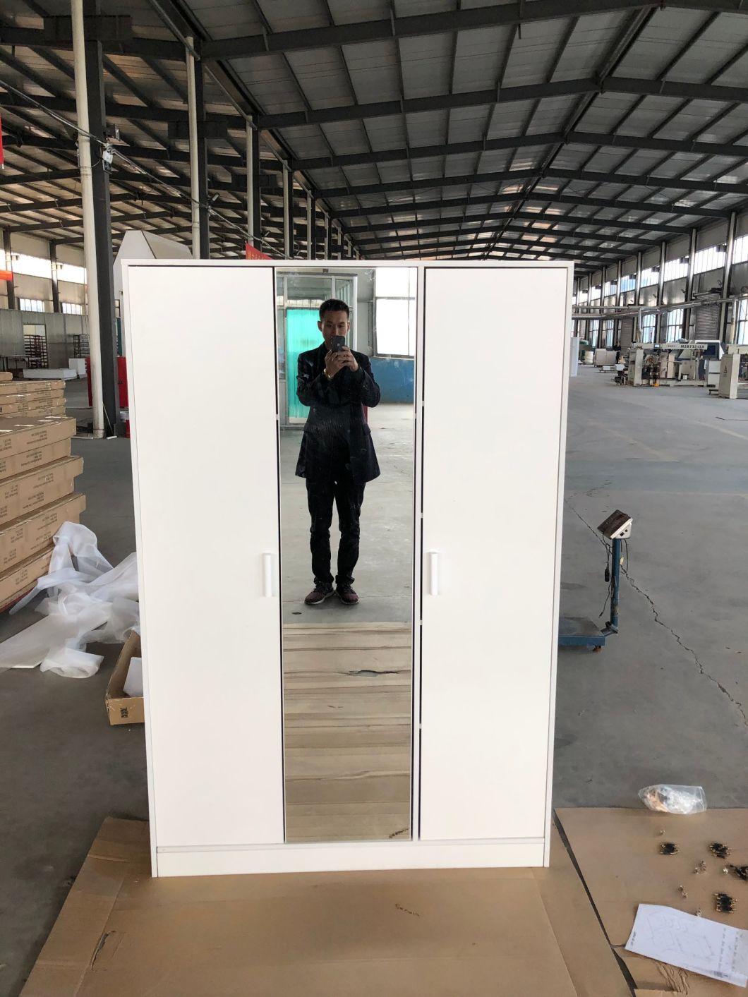 Morden Melamine MDF Wardrobe with Mirror