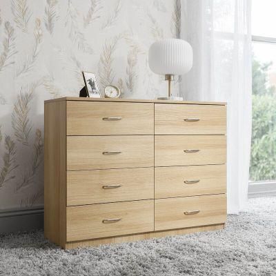 Wooden Oak Color Furniture Chest of 8 Drawers Sideboard Cabinet (HF-WF210725)