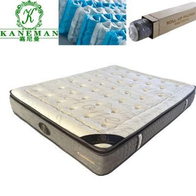 Comfortable Vacuum Packed Queen Size Pocket Coil Bed Mattress