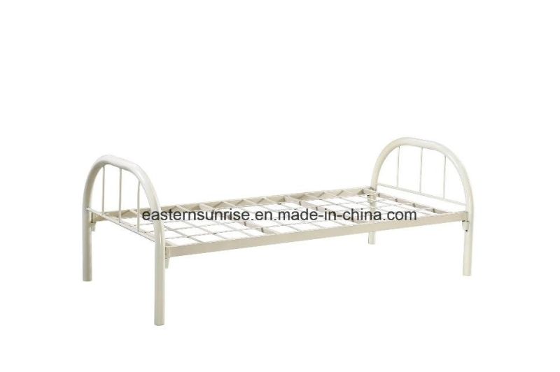 White Powder Coated Metal/Steel/Iron Single Bed