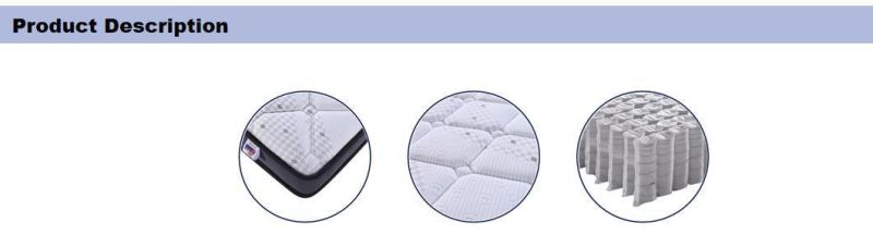 Full Size Queen King Tight Top Pocket Spring Mattresses with Foam in Roll Packing