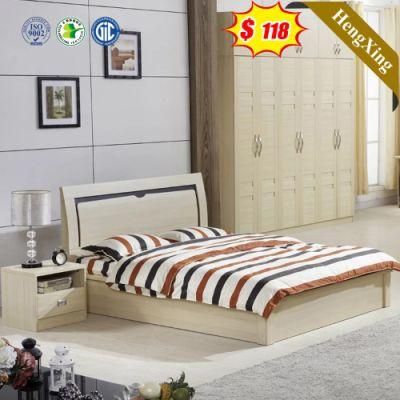 Nordic Simple Design White Color Home Hotel Bedroom Furniture Wooden Single Kids Size Storage Beds