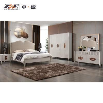 Italian High Glossy Design Wooden King Bedroom Set