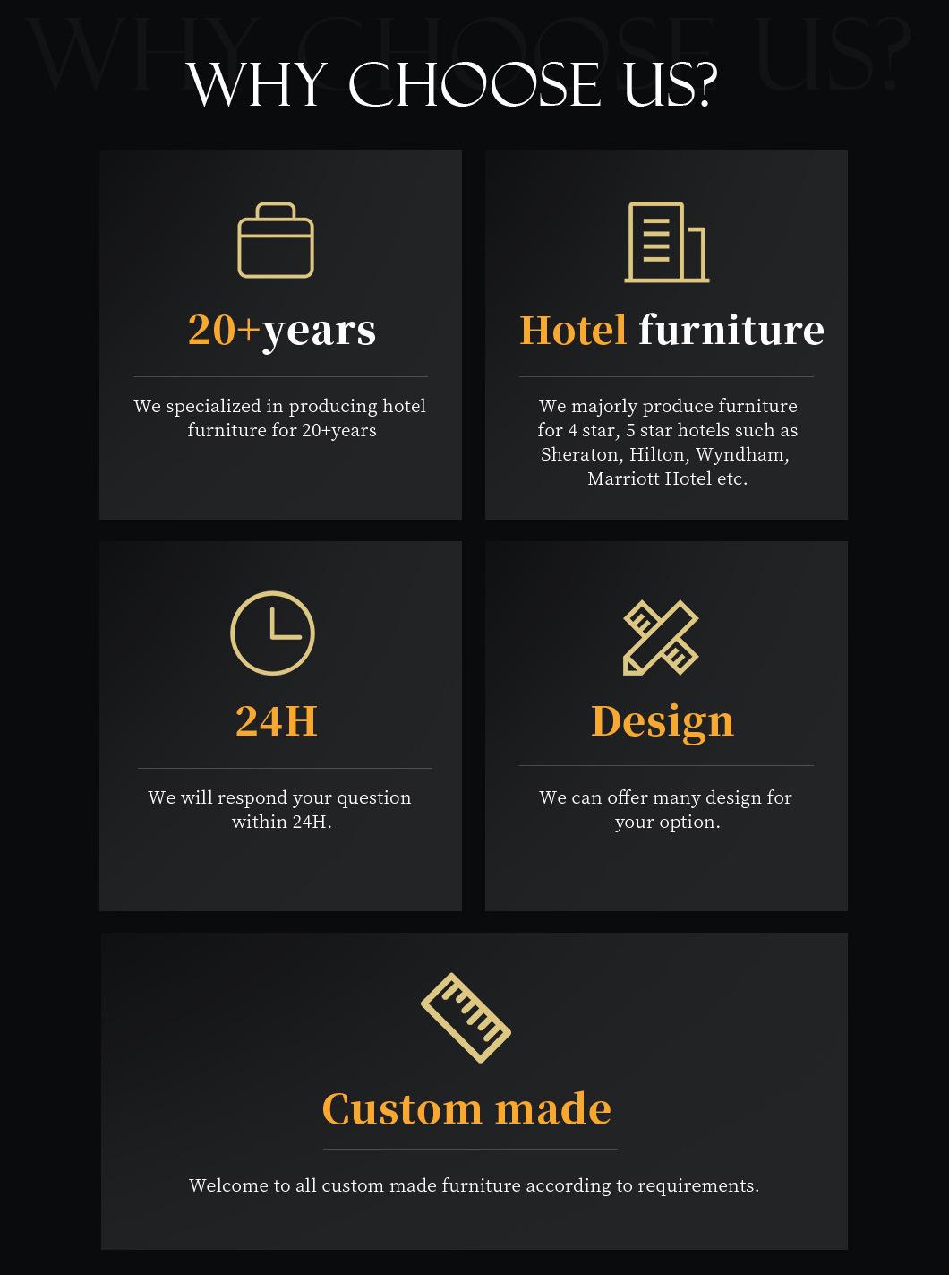 Five Stars Modern Luxury Hotel Furniture Bedroom Sets Interior Design
