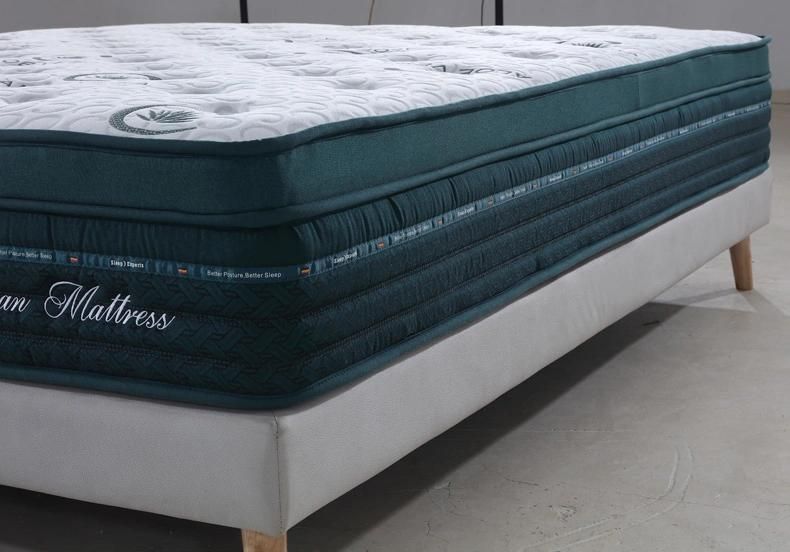 OEM Newest Design Wholesale Home Use Colchones Bamboo Fabric Vacuum Roll up Pocket Spring Mattress in a Box
