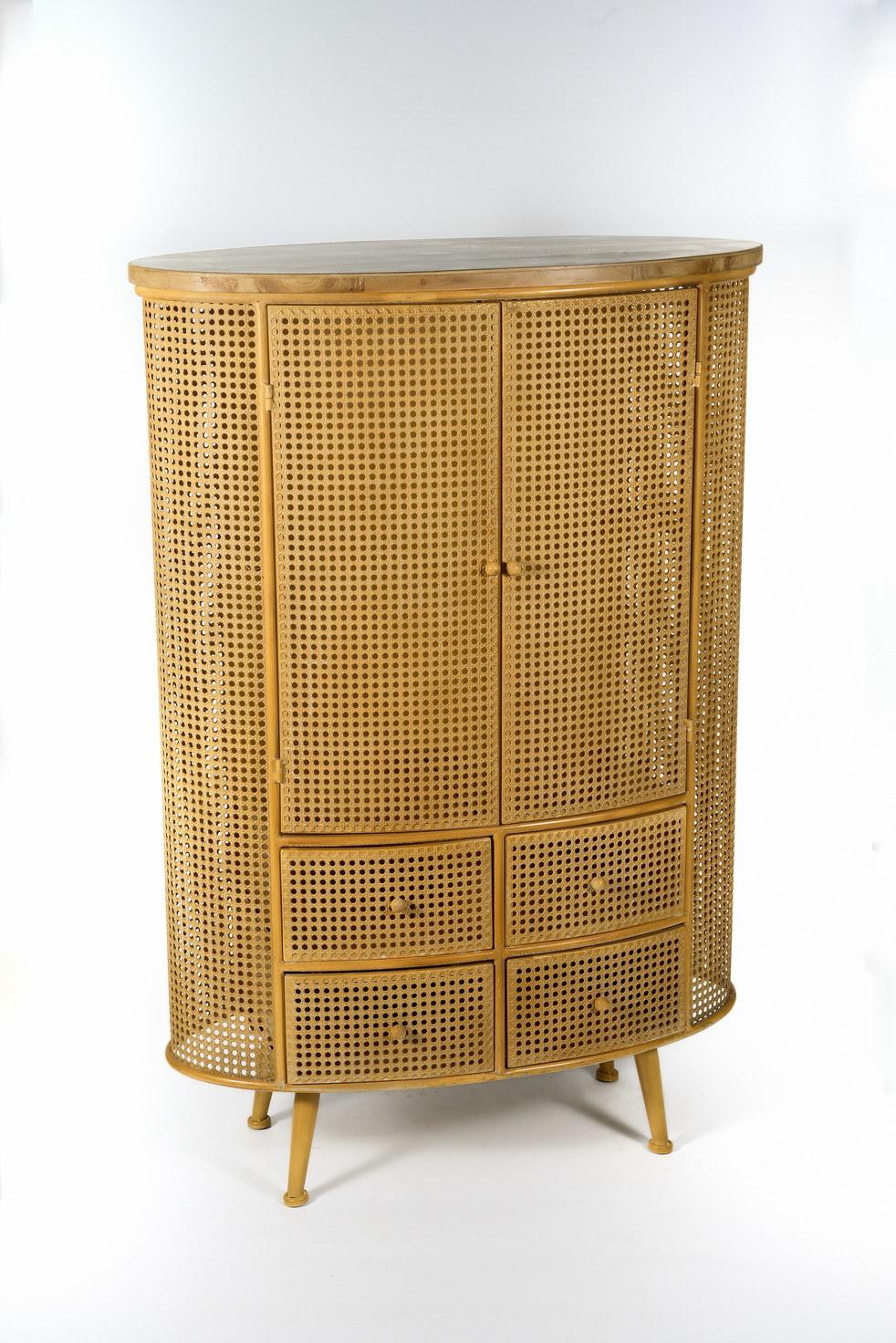 Supplying Home Furniture of Bedroom Wardrobe Made of Metal Rattan