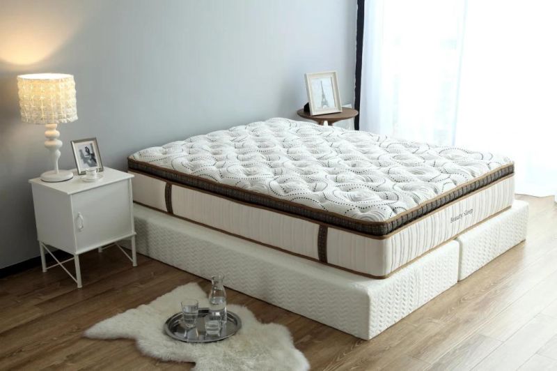 Wholesale High Quality Hotel Luxury Top Queen King Size Sleep Well Sponge Spring Bed Foam Mattress for Sale Eb15-08