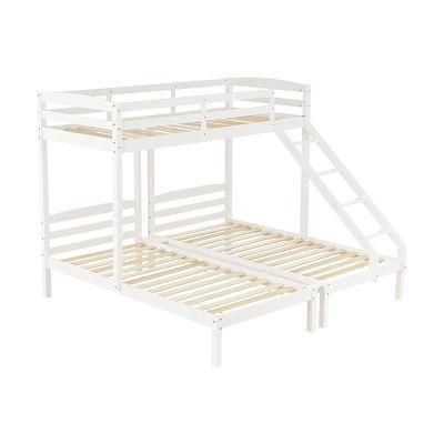 Factory Sell Directly Wood Bunk Bed for 3 Kids
