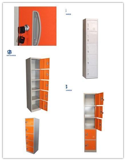 Colorful Changing Room Office Furniture Customized School 5 Doors Locker