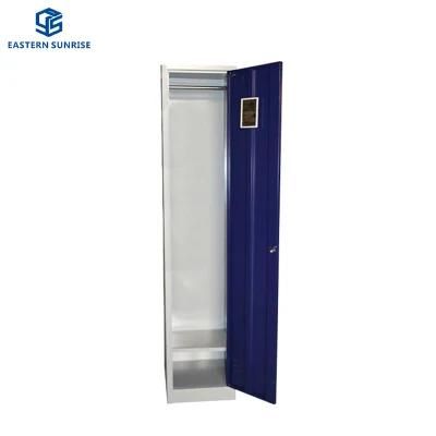 Single Door Gym School Office Home Wardrobe with Shelf and Hanger