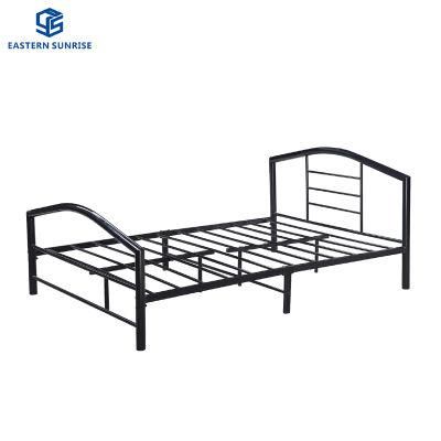 Best Price China Supplier Cheap Metal Single Double Beds