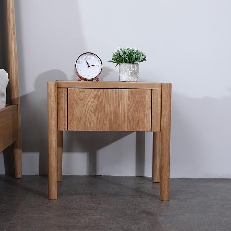 Small Apartment Nordic Solid Wood Nightstand 0063