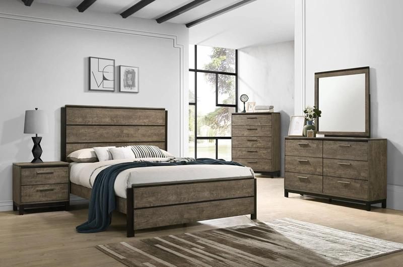 Nova Home Furniture Supplier High Quality Wholesale Price Hotel Bedroom Furniture Modern Design Villa Melamine King Size Bed