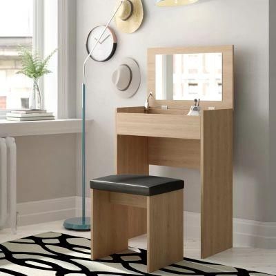 New Design Melamine MDF Bedroom Mirror Dressing Table (HF-WF06031)