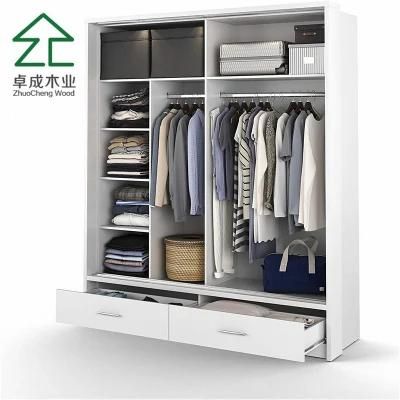 The White Color Mirrored Cloakroom with 2 Drawers