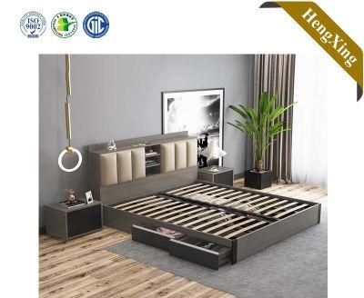 Cheap Price Modern Luxury High-End Single Bed Set Wooden with Cushion