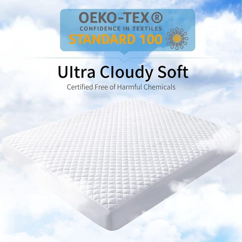 Queen Mattress Protector 100% Waterproof Quilted Mattress Pad Cover with Deep Pocket