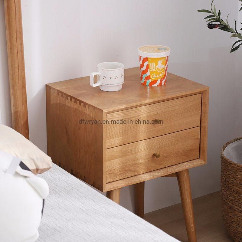 White Oak Storage Drawer Bedside Cabinet Nightstand Cabinet