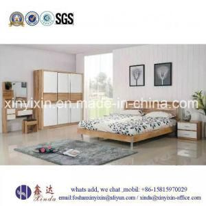 Cheap Double Bed Wooden Apartment Bedroom Furniture (SH-007#)