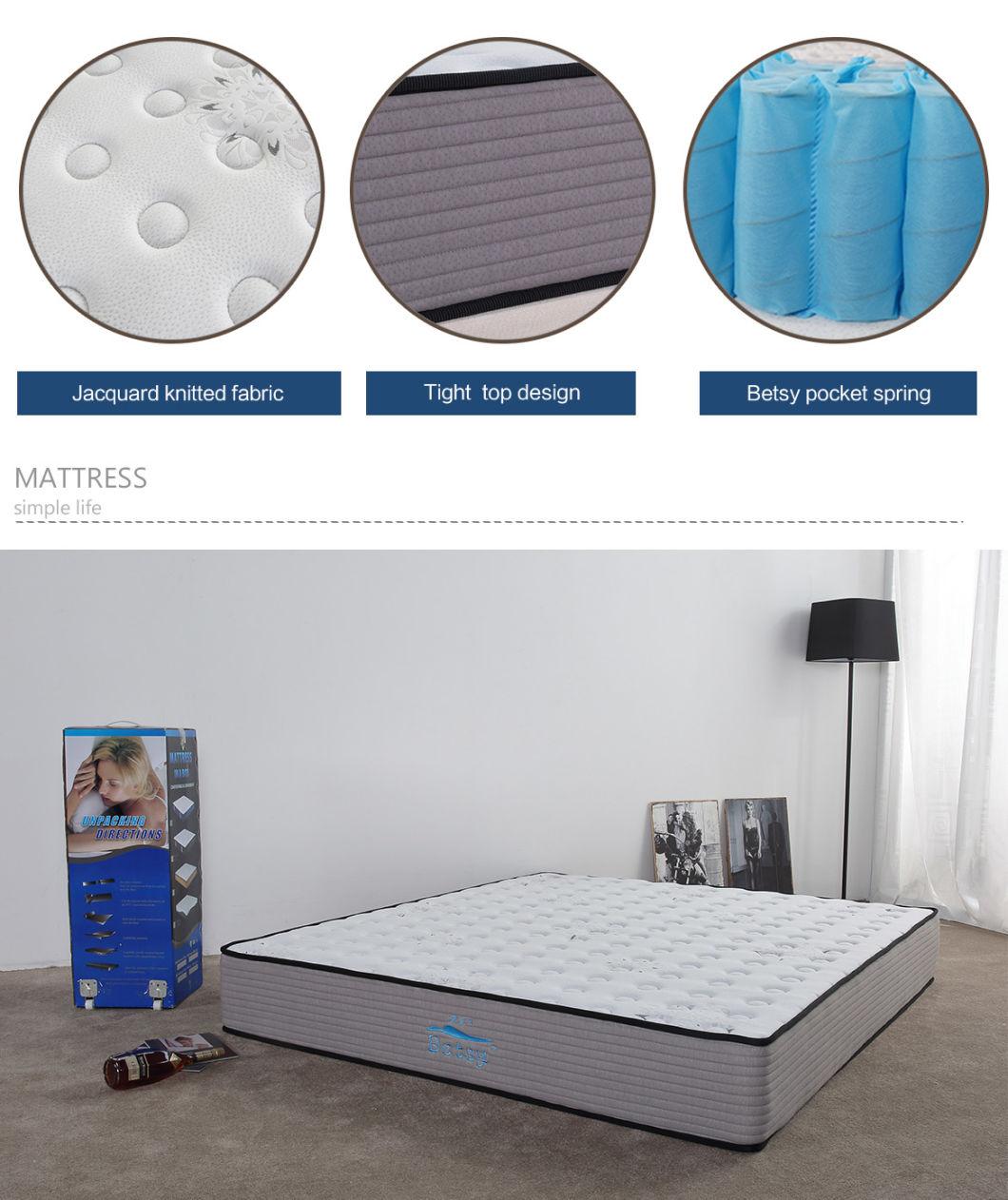 Home Furniture Pocket Spring Mattress with Tight Top Design