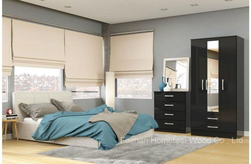 Modern High Gloss White Bedroom Set (HF-EY091)