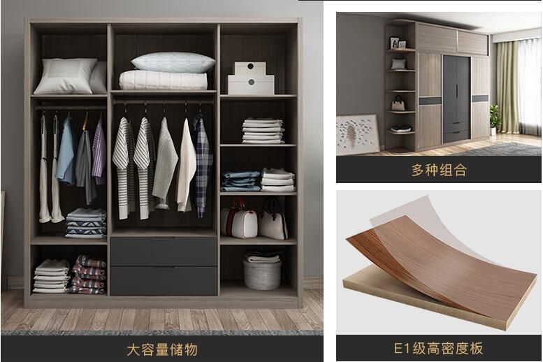 Modern Living Room Furniture Wooden MDF Apartment Home Furniture Hotel Bedroom Wardrobe (UL-9L0058)