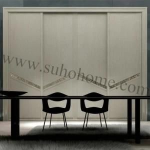 Popular White Aluminum Frame Wardrobe Sliding Door