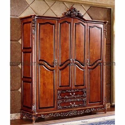 (M-CWD9) Home Bedroom Furniture Classic Vintage Four Doors Wardrobe