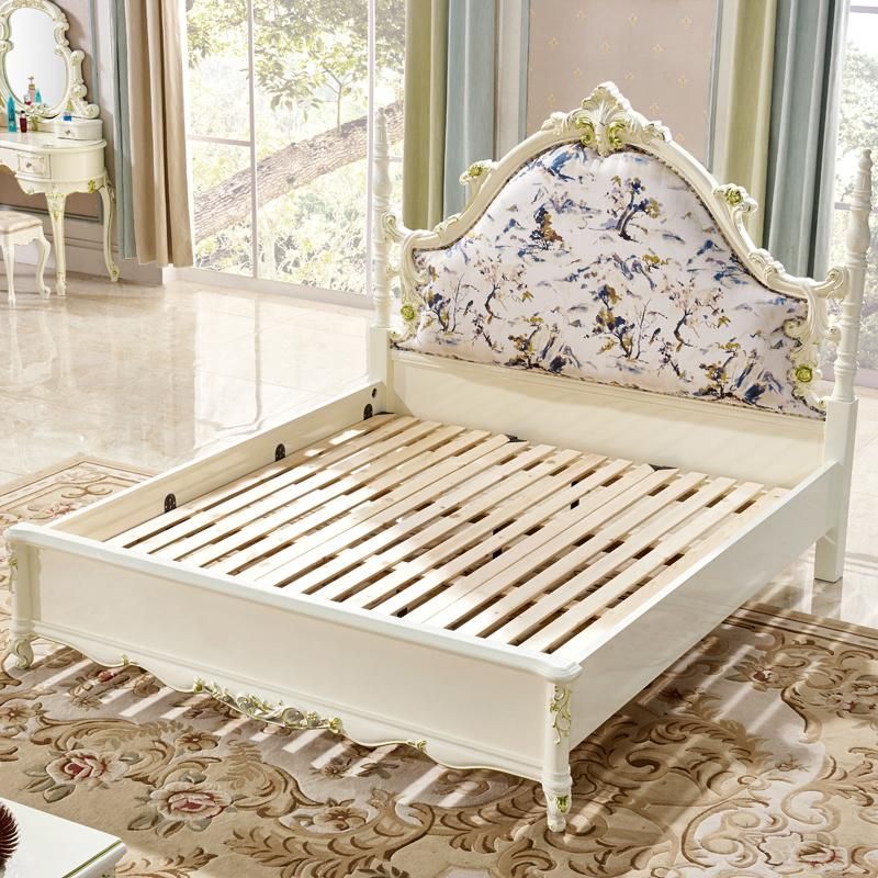 American Wood Bedroom Bed with Bed Bench in Optional Furniture Color