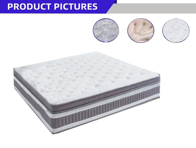 13 Inch Vacuum Roll up Packing Wholesale Queen King Size Memory Foam Pocket Spring Mattress in a Box