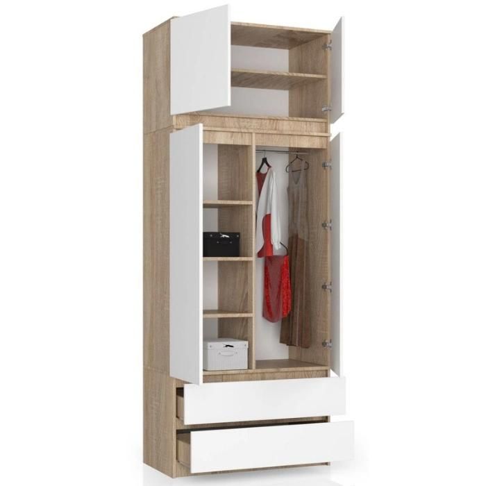 Modern Bedroom Clothes Storage Organizer Furniture Wardrobe Closet