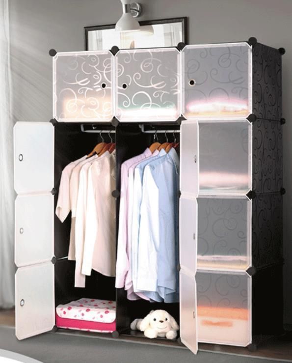 Hot Sale Combined Resin Folding Simple Storage Multifunctional Wardrobe
