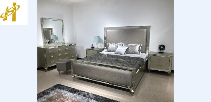Competitive Price MDF Wooden Bedroom Sets Furniture (HS-057)