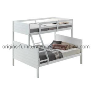 Poplar Single Over Double Bunk Bed White Finish