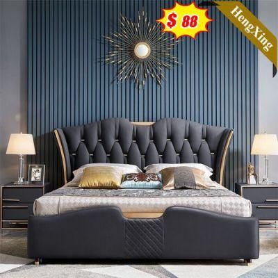 Modern Factory Bedroom Set Furniture Double King Queen Leather Beds for Sale