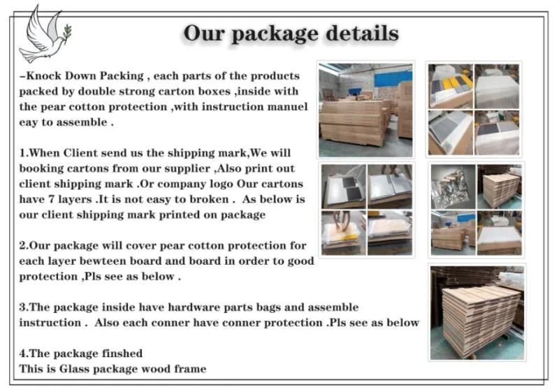 Carton Boxes Packing Bedroom Set Dressing Table with High Quality