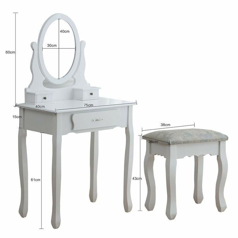 Lovely Dressing Table Set with Mirror