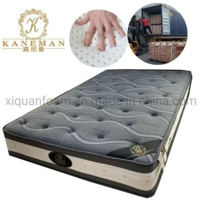 Firm Flat Packed Bacmboo Charcoal Spring Mattress in Pallet Latex Mattress Customization