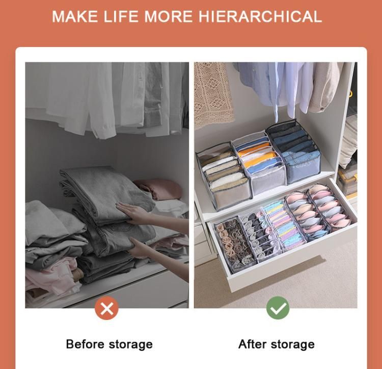 Clothes Pants Underwear Storage Box Foldable Wardrobe Clothes Organizer