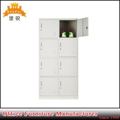 Professional 8 Door Changing Room Staff Clothing and Shoes Metal Locker