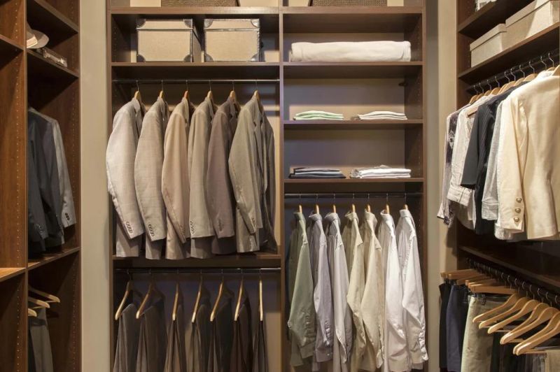Modern Elegant Bedroom Furniture Clothes Walk-in Sliding Wooden Closet Wardrobe