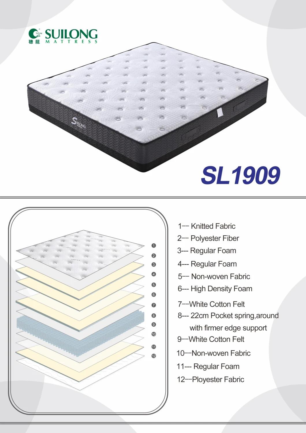 Home Pocket Spring Double Size Mattress for Bedroom Set