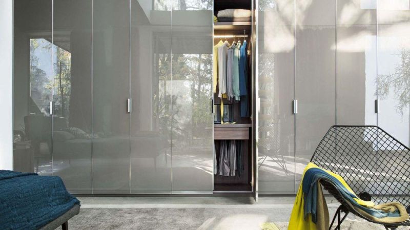 Wholesale Bedroom Wardrobe Sliding Door Design High Gloss Laminate Wardrobe