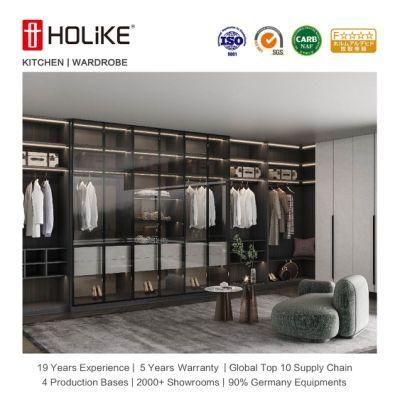 Modern MDF Wooden Apartment Walk in Closet Cabinets Furniture Bedroom Wardrobe